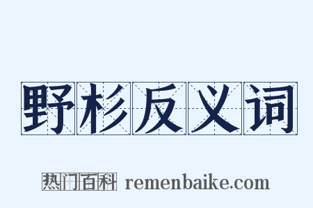 野杉反义词是什么意思的图片